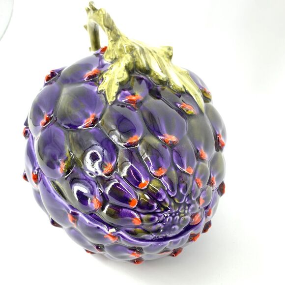 Vintage Mancioli Italy Pottery Faience Hand Painted Artichoke Soup Tureen - Picture 11 of 12